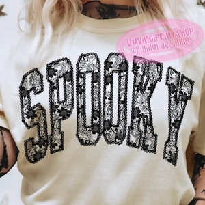 Spooky Shabby Chic Cottage Core Ditsy Flowers Halloween png, Spooky Season png, Halloween Shirt Sublimation, Spooky png, Sublimation Designs