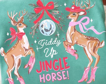Preppy Cowgirl Christmas, Western Christmas png, Howdy Country Christmas png, Reindeer png, Western Png, Pink Holiday Xmas png, Cowgirl png