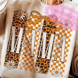 Retro Checkered Fall mama png, Fall Coquette png, Mama png, Autumn png, Fall Pumpkin png, Preppy Fall Mama png, Checkered png, Fall png