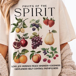 Vintage Fruit of the Spirit PNG Christian Sublimation Designs, Christian PNG Files for Sublimation, Faith Jesus Tshirt Design, Retro png