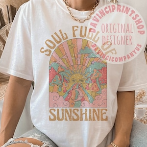 Soul Full of Sunshine PNG, Women’s summer sublimation file, Summer sublimation, Summer png, Retro png, Sublimation Design, Digital Download