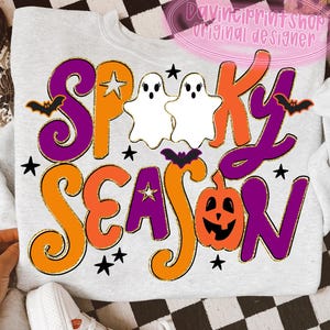 Preppy Spooky Season Halloween png, Halloween Cute Ghost png, Halloween Shirt png, Brushstroke Halloween, Fall Halloween png, Spooky png