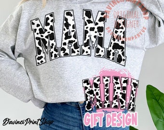 Mama Mini Cow Print Sublimation PNG Design, Mama Sublimation, Mama png, Mom Png, Mama T Shirt Design, Mother's Day Png, Digital Download