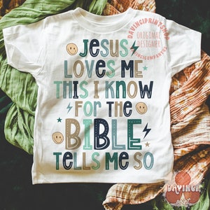 Kids Christian Shirt Jesus Loves Me This I Know Kids Christian Shirt Jesus Loves Me This I Know