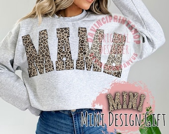Mama and Mini leopard PNG, Mama Sublimation, Mama png,  Mom Png, Mama T Shirt Design, Mother's Day Png, Sublimation Design, Mom Shirt Png
