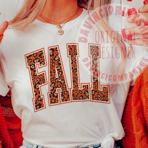 Varsity Fall Sublimation Design, Fall png, Fall Leopard PNG, Pumpkin png, Autumn png, Fall Sublimation Shirt Design, Retro png, png design