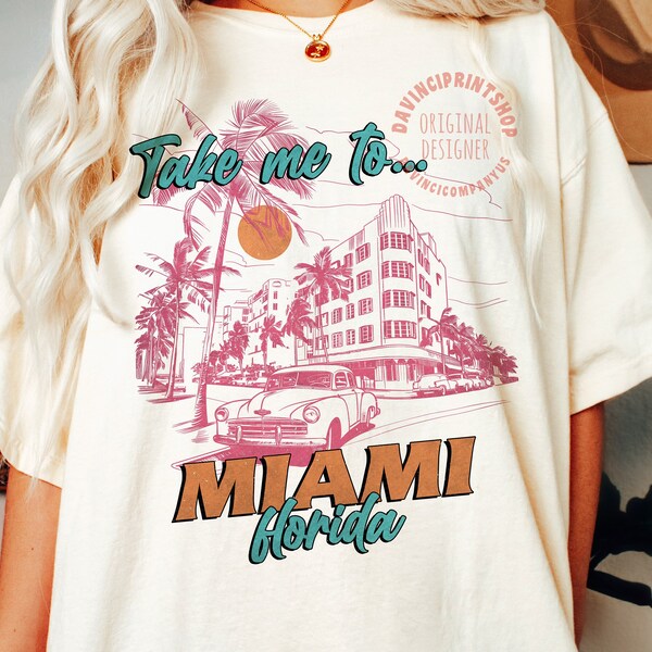 Miami Florida png, Summer png, Beach png, Retro Summer png, Summer sublimation, Trendy summer, Girls Trip png, Sublimation png designs, png