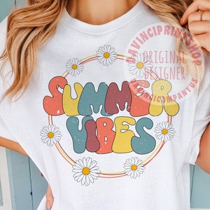 Summer Vibes png, retro summer png, summer t shirt design, beach png, floral summer png for sublimation, summer sublimation, png sublimation