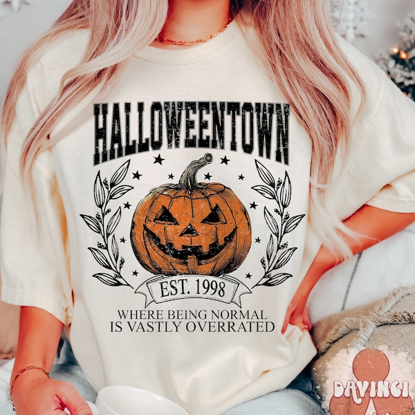 Halloweentown 1998 PNG, Halloween png, Halloween Shirt png, Retro Halloween png, Halloween Pompoen png, Herfst png, Sublimatie ontwerpen, png