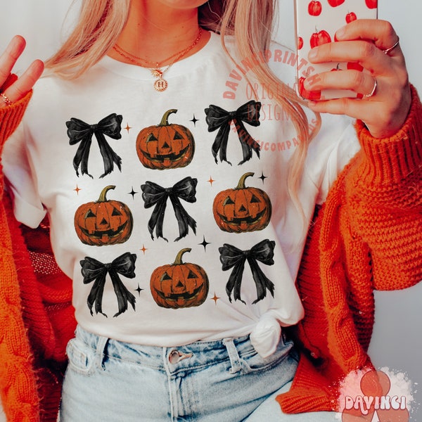 Halloween Pumpkin png, Coquette Bow Halloween png, Halloween Shirt png, Spooky Season png, Pumpkin png, Pumpkin Shirt Design, png files