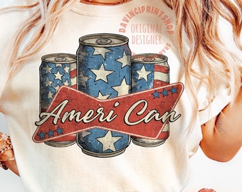 Ameri Can png, 4th Of July png, America png, Independence Day png, Patriotic png, USA flag png, Sublimation Designs, shirt png designs
