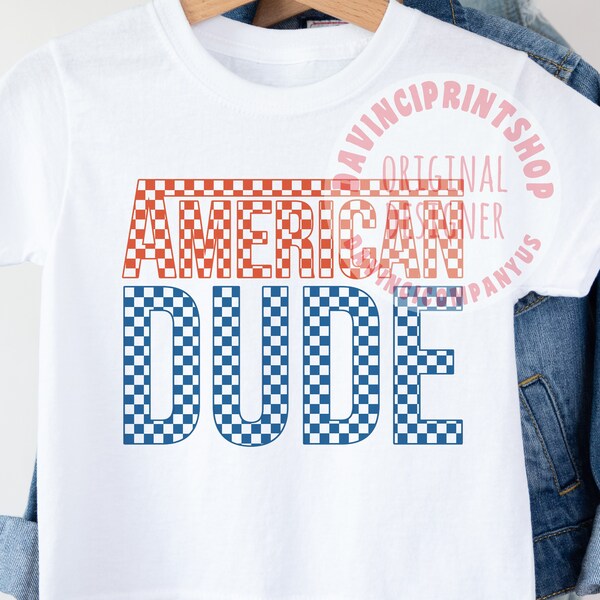 American Dude PNG, Checkered Sublimation, Boy 4th of July png,  4th of July png, Kids Sublimation, Boy Sublimation, America png, USA designs