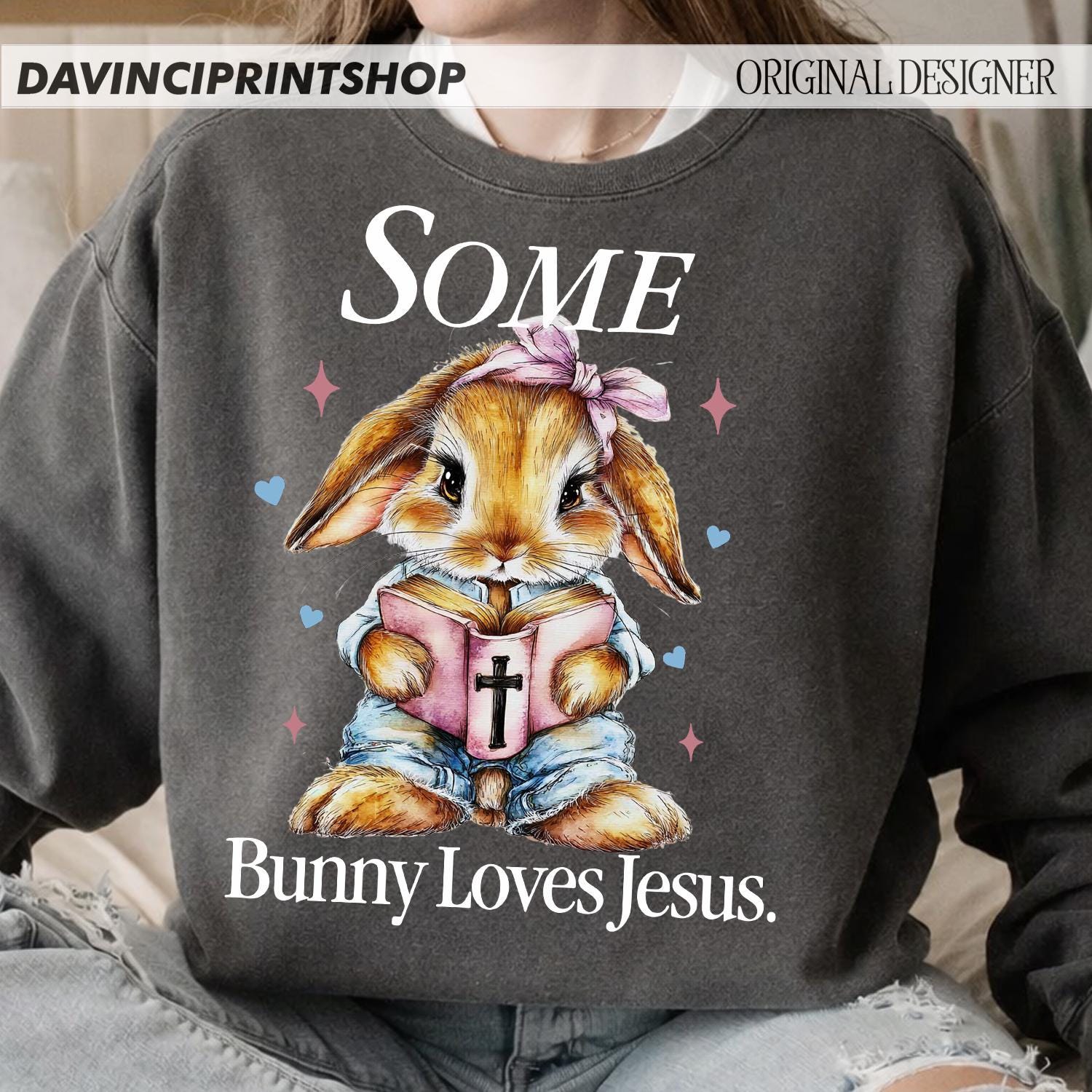 Some Bunny Loves Jesus Png, Easter Christian Png, Easter Bunny ...