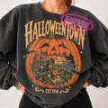 Vintage Halloweentown PNG, Pumpkin Village Shirt Design, Haunted Pumpkin Scene, Retro Spooky Season Sublimation, Fall Halloween Graphic Png