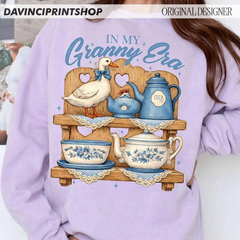 PNG de la época de mi abuela, arte vintage de cocina de ganso, gráfico cottagecore de abuela, diseño de camiseta de sublimación imagen 7