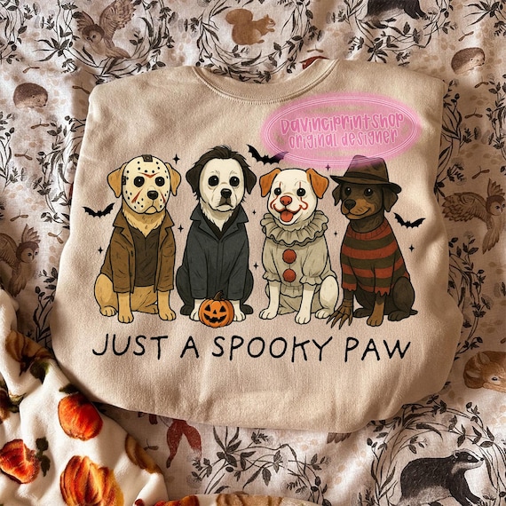Just a Spooky Paw png, Halloween dog png, Halloween characters png, Halloween png, Dog Lover png, Dog Mama png, Retro Halloween, Png designs