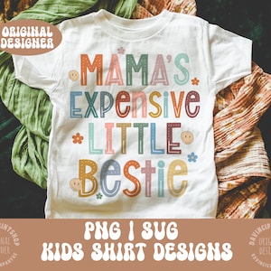 La petite amie chère de maman Svg Png, style Boho rétro pour petite fille, sublimation pour enfants, dessins pour tout-petits, chemise fille, boho svg, png