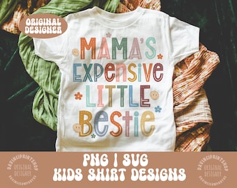 La piccola e costosa bestie di mamma Svg Png, stile Boho retrò per bambina, sublimazione per bambini, disegni per bambini, camicia da ragazza, boho svg, png