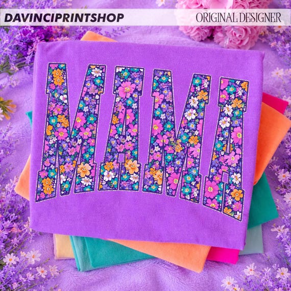 Floral Mama PNG, Spring Mama Shirt Design, Mother’s Day Sublimation, Colorful Flower Mama Graphic, Trendy Mom PNG Download