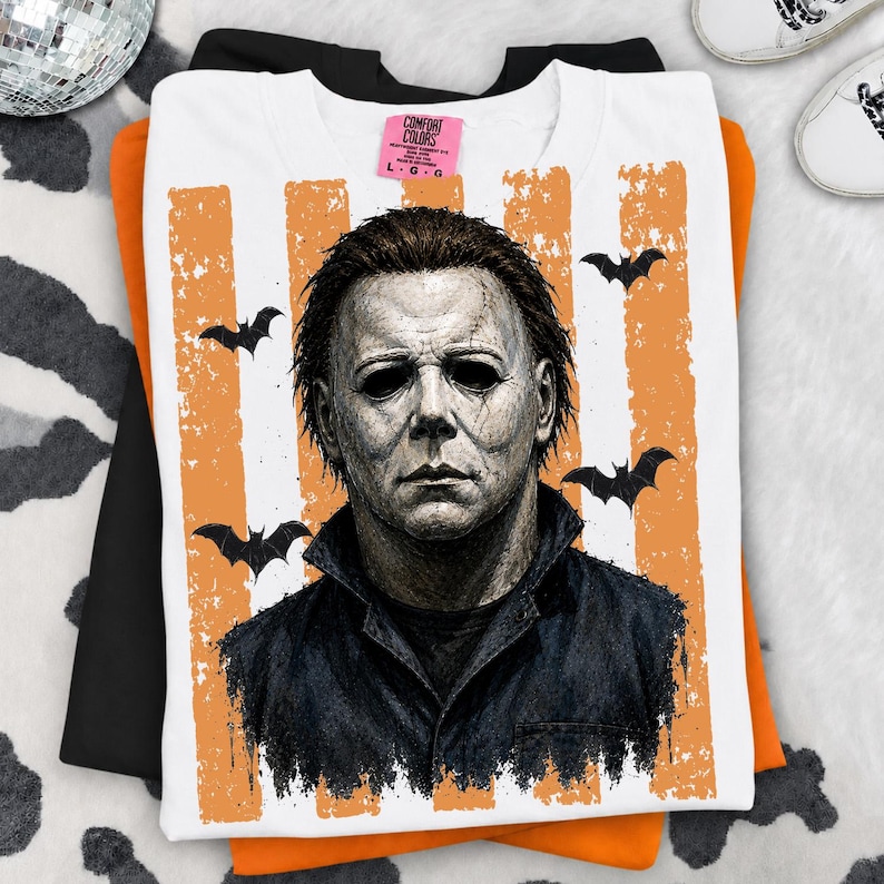 Preppy Horror PNG Bundle, Retro Halloween Characters, Colorful Stripe Sublimation Designs, Spooky Season Shirt PNG, Cute Girly Halloween Png image 3