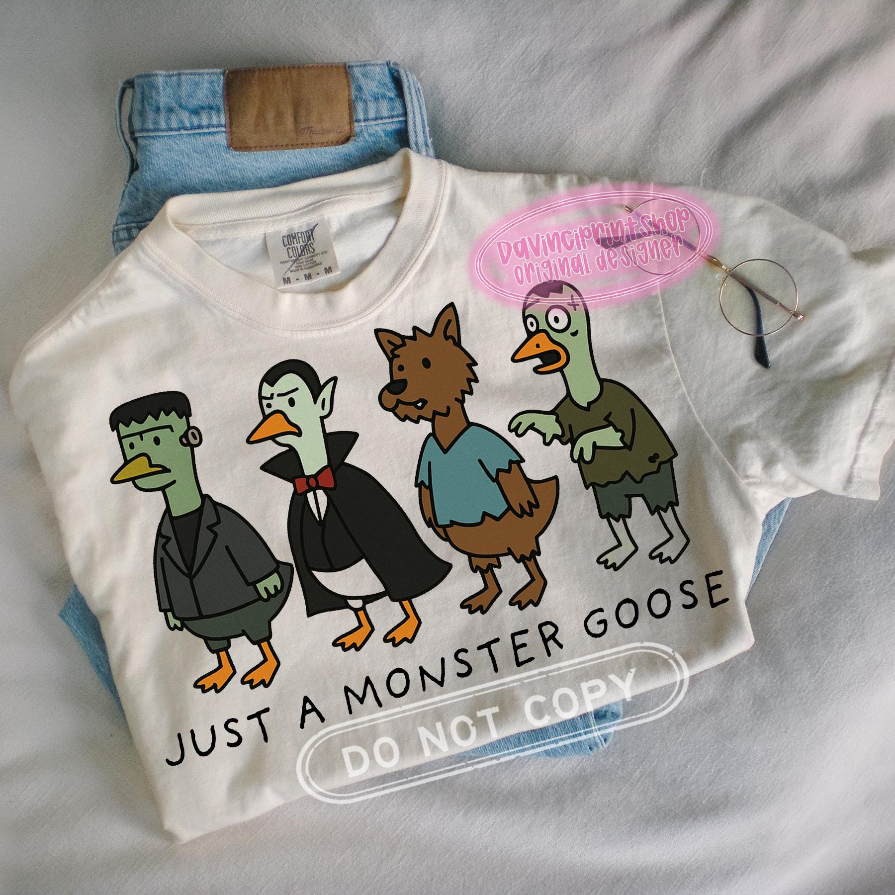 Just a monster goose png, Halloween Monsters png, Halloween Goose Sublimation Design, Funny Digital Download for Halloween, Monster png file