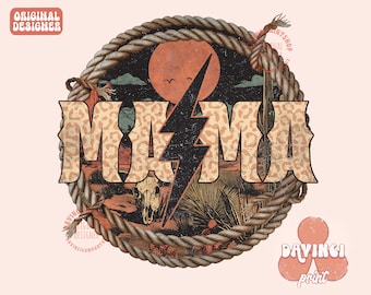 Mama western lightning bolt png, Mother's Day png, Mama Western Png, Mama Cowboy Png, Western Png, Western Sublimation, png designs