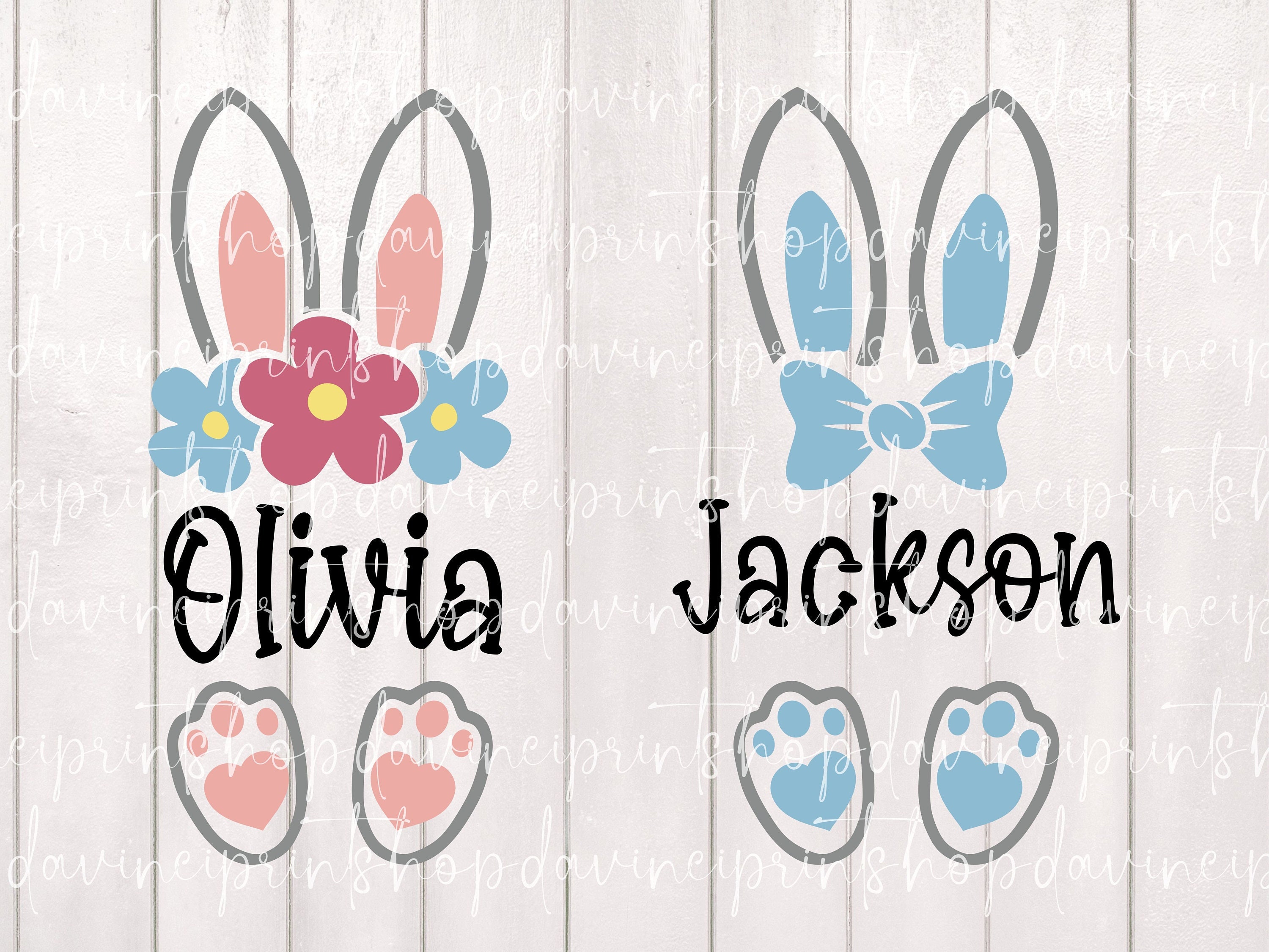 Bunny Name Frame SVG Easter SVG Bunny SVG Digital Download Etsy UK