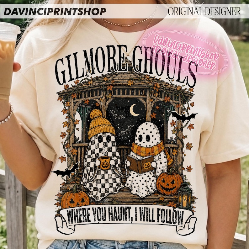 Vintage Halloween PNG Bundle, Retro Gruselige Saison Sublimation, Bauernhaus Geist Kürbis Designs, Halloween Shirt PNG, digitaler Download Bild 7