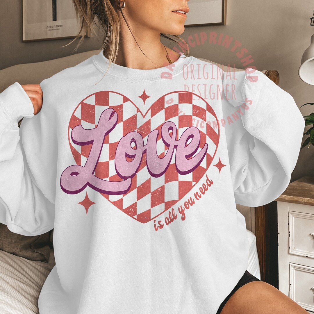 Valentines Retro Love Sublimation PNG Design, Valentines Png, Love ...