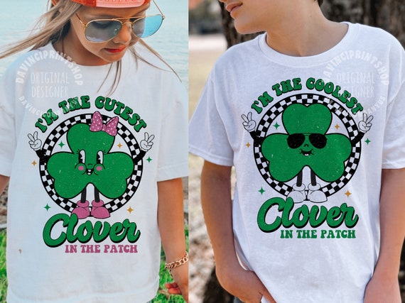 2 files, St.Patricks Day PNG Sublimation Shirt Design,Kids St Patrick Day Png, Kids Sublimation, Lucky png, Toddler png, clover png, png