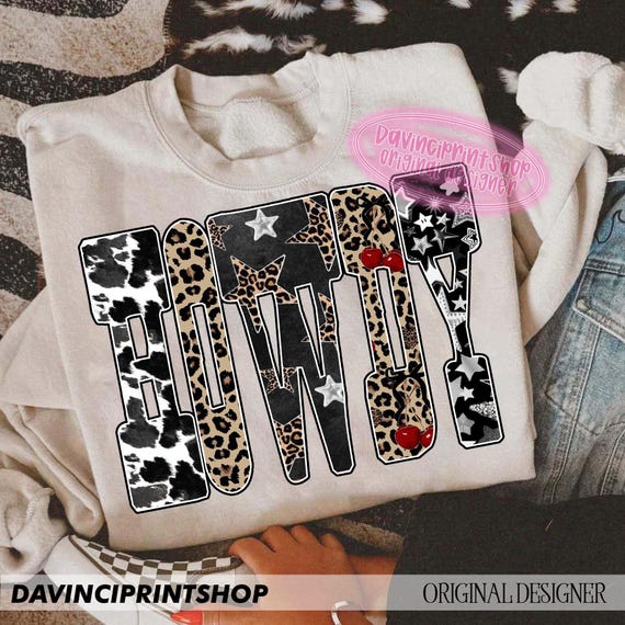 Western Country Cowgirl Howdy PNG, Western Cowgirl png, Western Shirt png, Howdy Sublimation, Leopard Western png, Howdy png, Western png