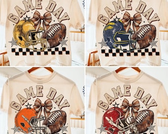 Football Game Day PNG, Retro Football shirt Png, Football bundle png, Retro Checkered Game Day Png Coquette Bow Football png, Football mom