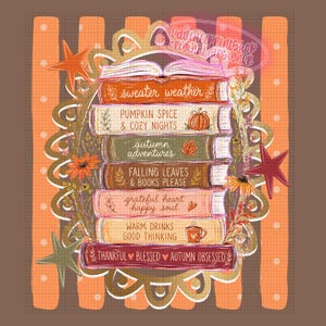 All Booked For Fall PNG, Preppy Book Lover Design, Cozy Autumn Reading, Pumpkin Spice Wildflowers, Fall Sublimation Shirt PNG