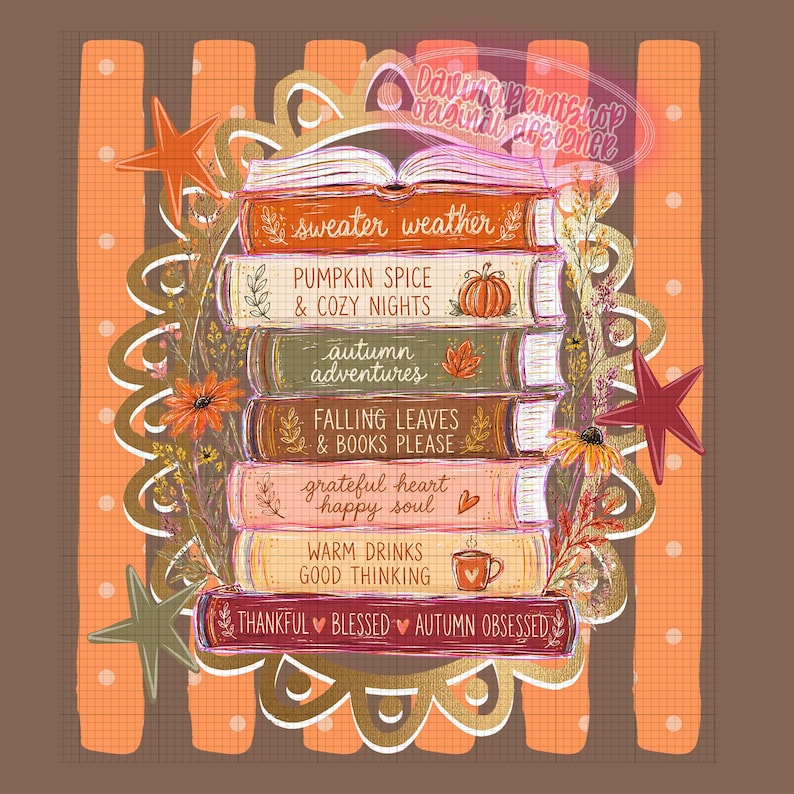 Alle gebucht für den Herbst PNG, Adrettes Buch-Liebhaber-Design, Gemütliche Herbstlesung, Kürbis-Gewürz-Wildblumen, Herbst-Sublimations-Shirt PNG Bild 1