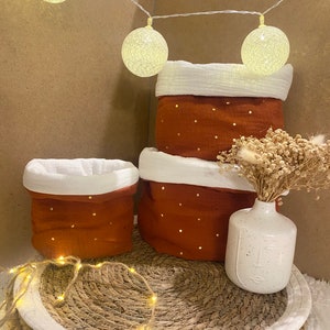 Diaper baskets, baby basket, diaper baskets, baby baskets, baby care baskets, diaper basket, Terracotta diaper basket image 3