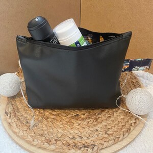Trousse de toilette pour homme, trousse de toilette de voyage pour homme en cuir, pochon de voyage pour homme, vanity de voyage pour homme