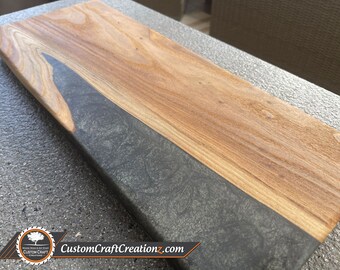 STANDARD : planche de service en époxy Cherry / Sumi Black et Taba Gold Pearl