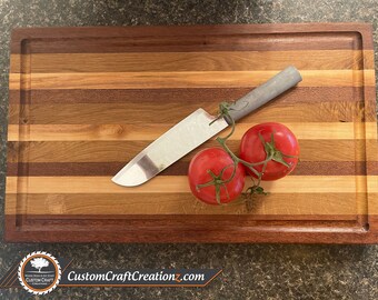 CUTTING BOARD: Apitong / Oak / Maple Wood - 2 Sided