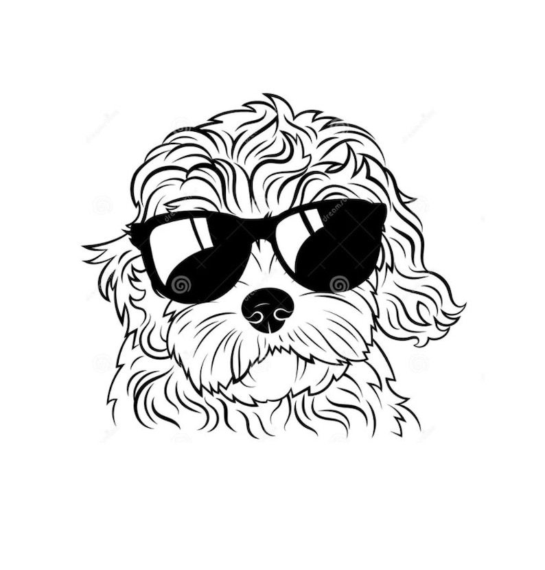 Coloring Pages | Goldendoodle | Digital, Downloadable Coloring Pages image 6