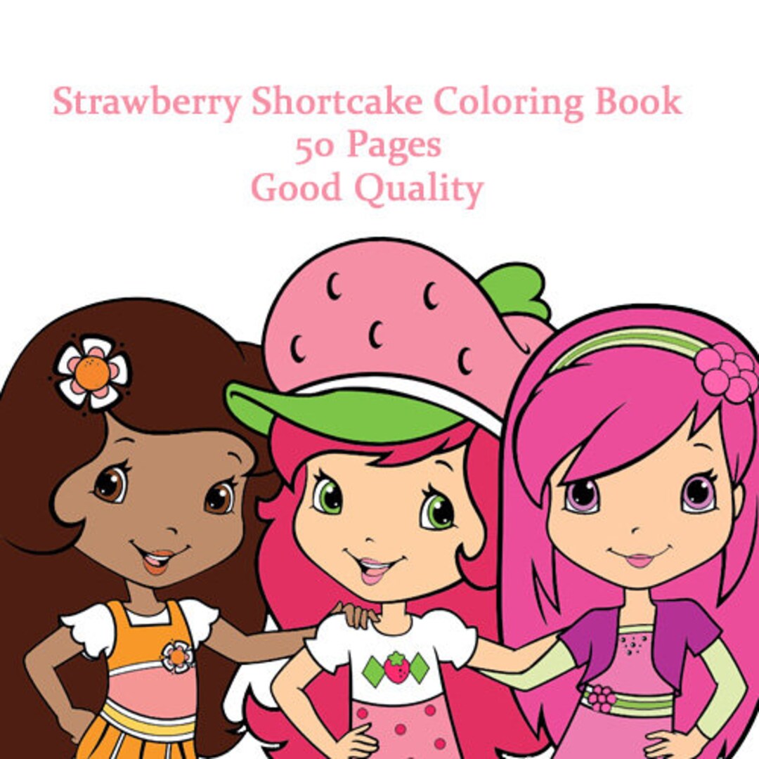 Strawberry Shortcake Coloring Pages 50 Page Coloring Book - Etsy Canada