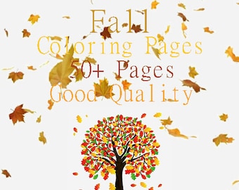 Fall Coloring Pages-50+ Page Coloring Book With Cover