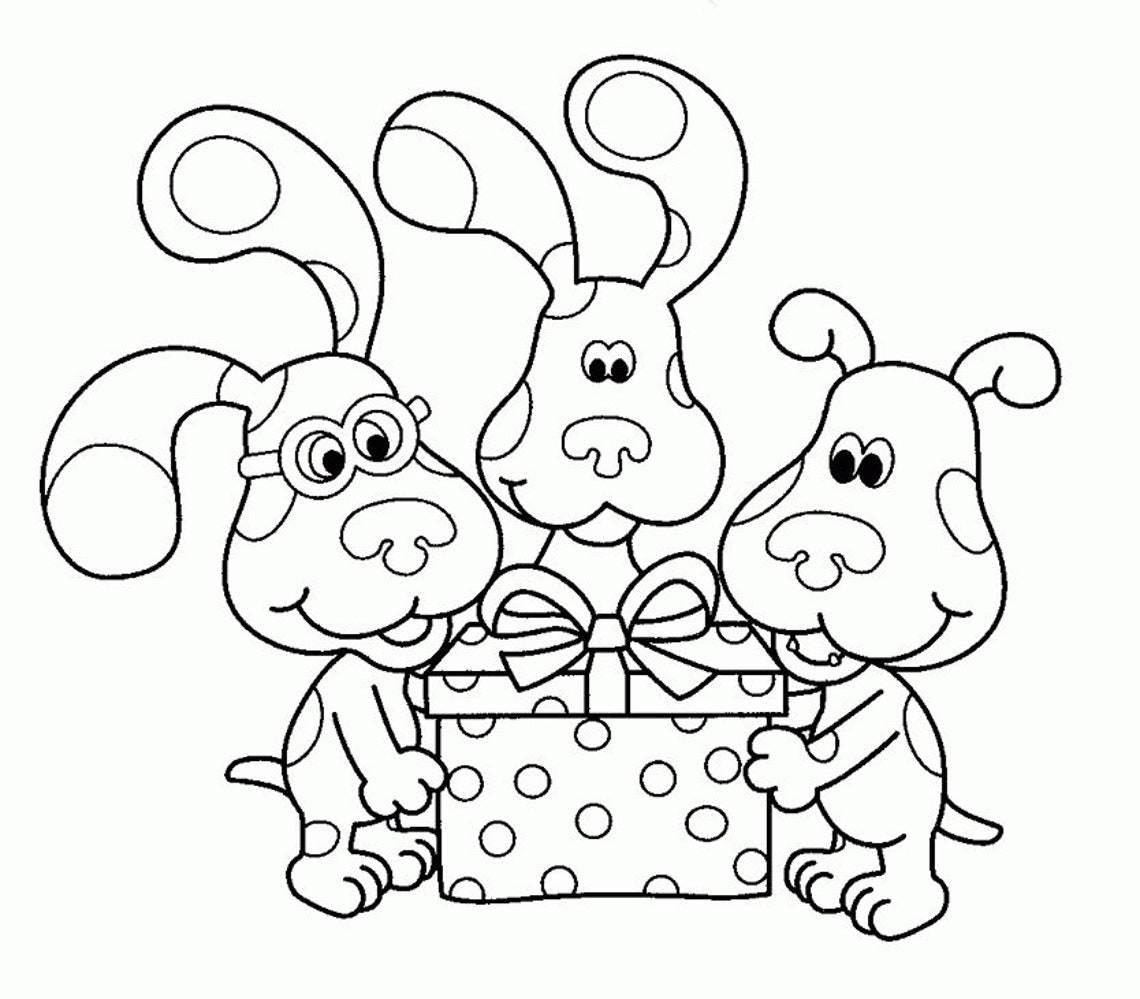 Blue S Clues Coloring Pages 20 Page Coloring Book With Etsy Canada