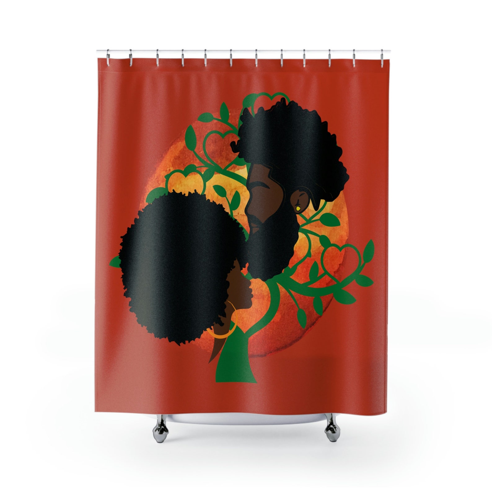 Black Genesis Love Couple Shower Curtains Man and Woman Etsy