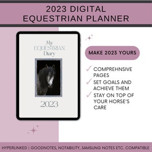 Digital Planner for Equestrians, GoodNotes, Notability, iPad, Android Planner, PREMIUM Daily Planner, Weekly Planner, Horse Goal Setting