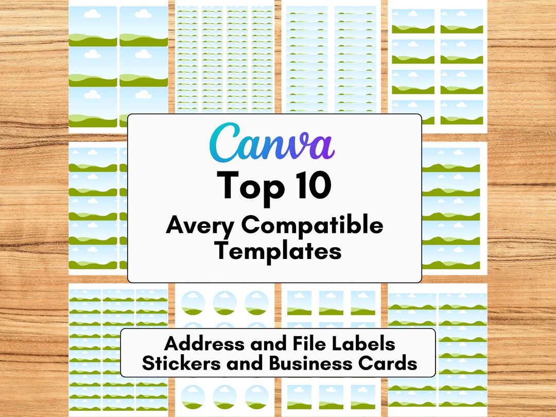 Top 10 Avery Label Canva Templates Bundle, Drag and Drop Etsy