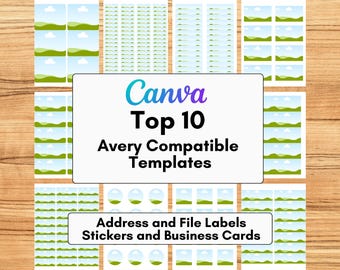 Top 10 Avery Label Canva Templates Bundle, Drag and Drop
