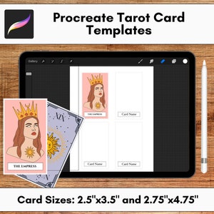 Modèles de tarots et de cartes Oracle Procreate : tailles standard, usage commercial