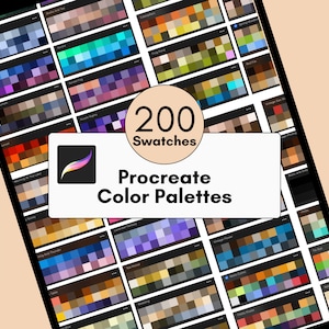Procreate Color Palettes | 200 Swatches Digital Download |  iPad Art Tool for Designers