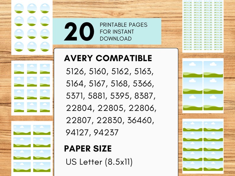 Avery Ruler Less Numbers Top 20 Avery Label Canva Templates Bundle, Drag and Drop - Etsy