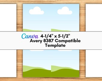Avery 8387 vierge sur toile | postale | Glisser-déposer entièrement modifiable